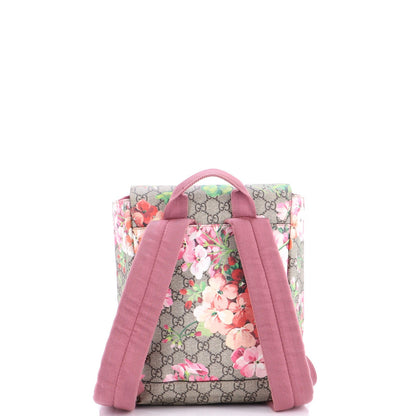 Gucci Buckle Backpack Blooms Print Gg Coated Canvas Small