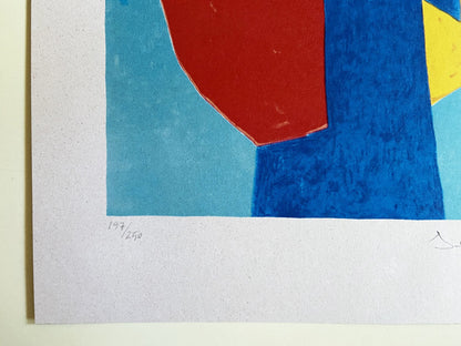 Serge Poliakoff Lithograph Moma Coa Signed Op Numbered In Pencil