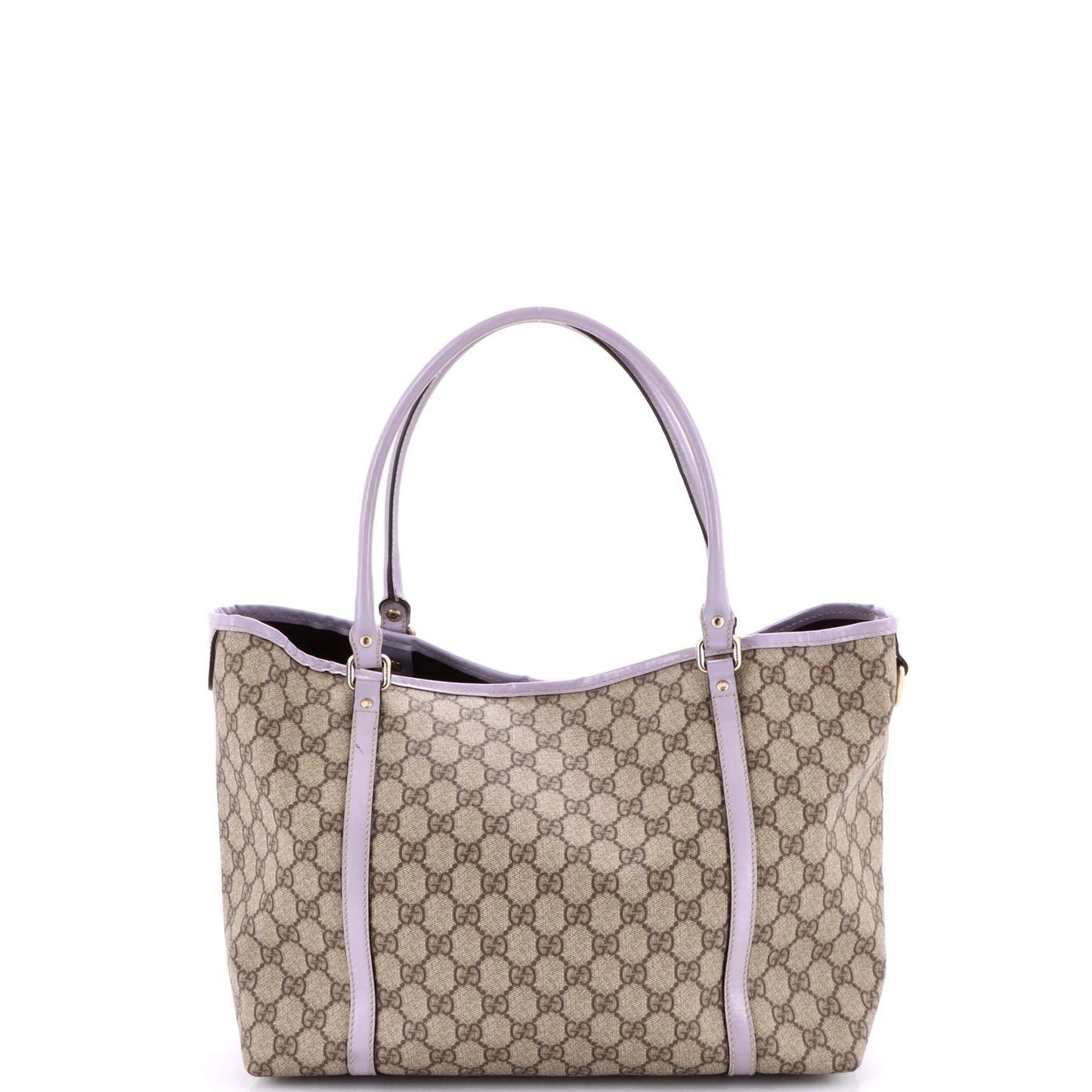 Gucci Joy Tote Gg Coated Canvas With Leather Medium