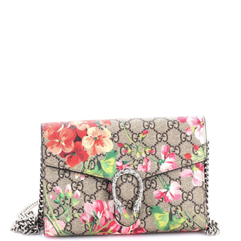 Gucci Dionysus Chain Wallet Blooms Print Gg Coated Canvas Small