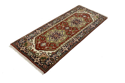 Geometric Heriz Serapi Oriental Rug Farmho Foyer