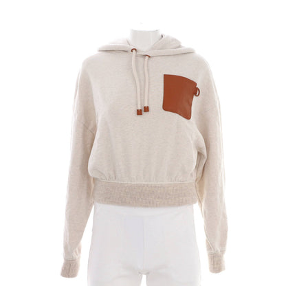 Loewe Women'S Anagram Pocket Hoodie Cotton With Leather