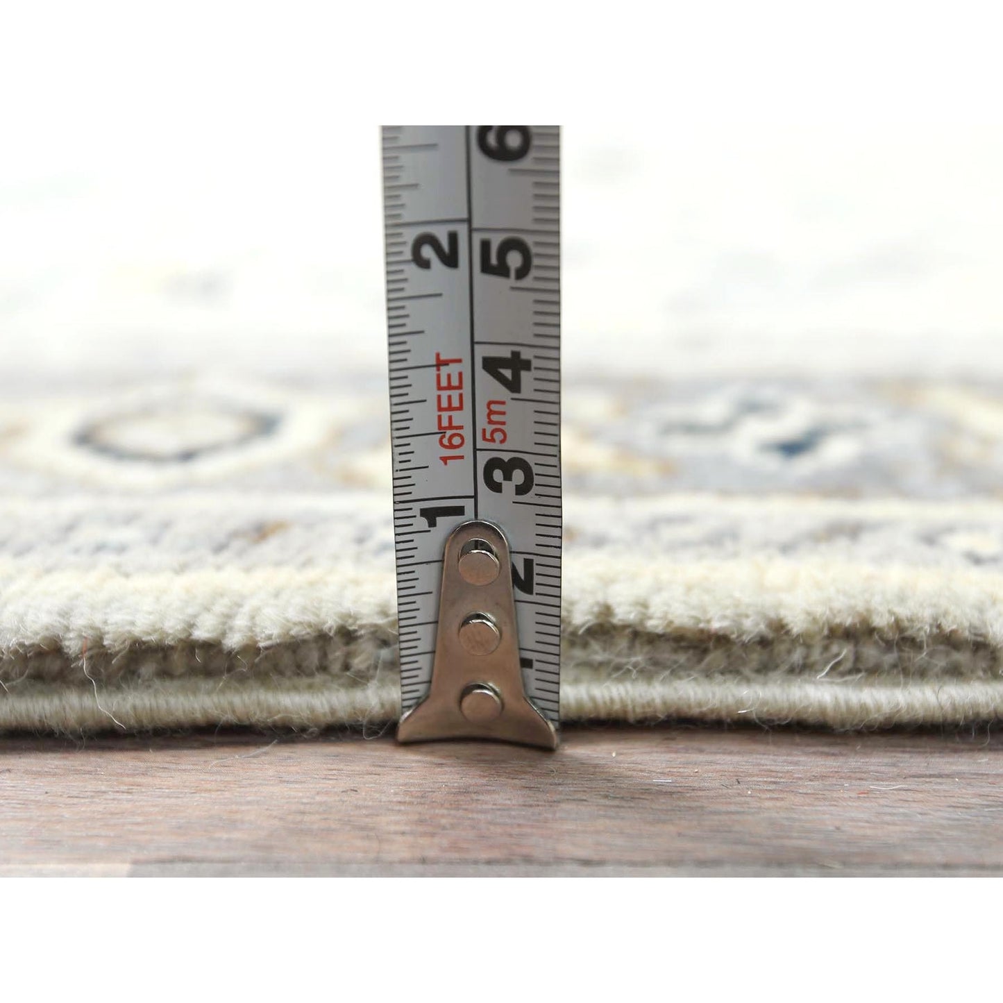 2'10"X4'10" Beige Afghan Peshawar Heris Wool Hand Knotted Oriental Rug