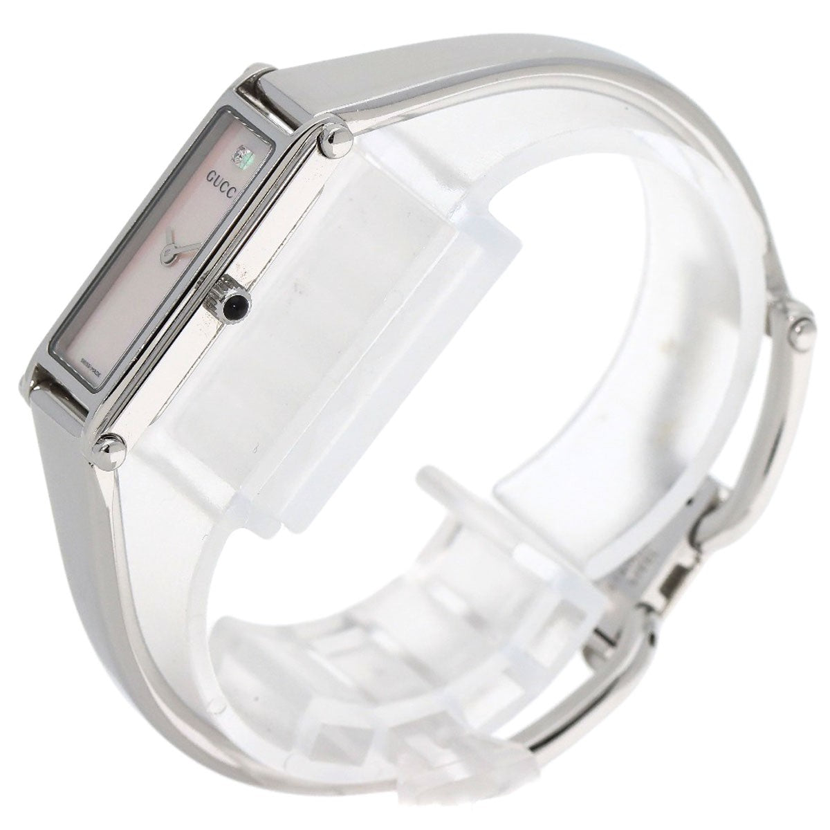 Stainless GUCCI Square Face 1P Diamond Bangle Watches 1500L Stainless Steel/