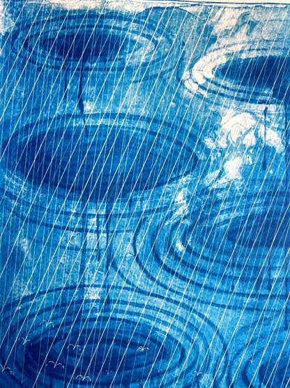 David Hockney Lithograph 'Rain' (Numbered)