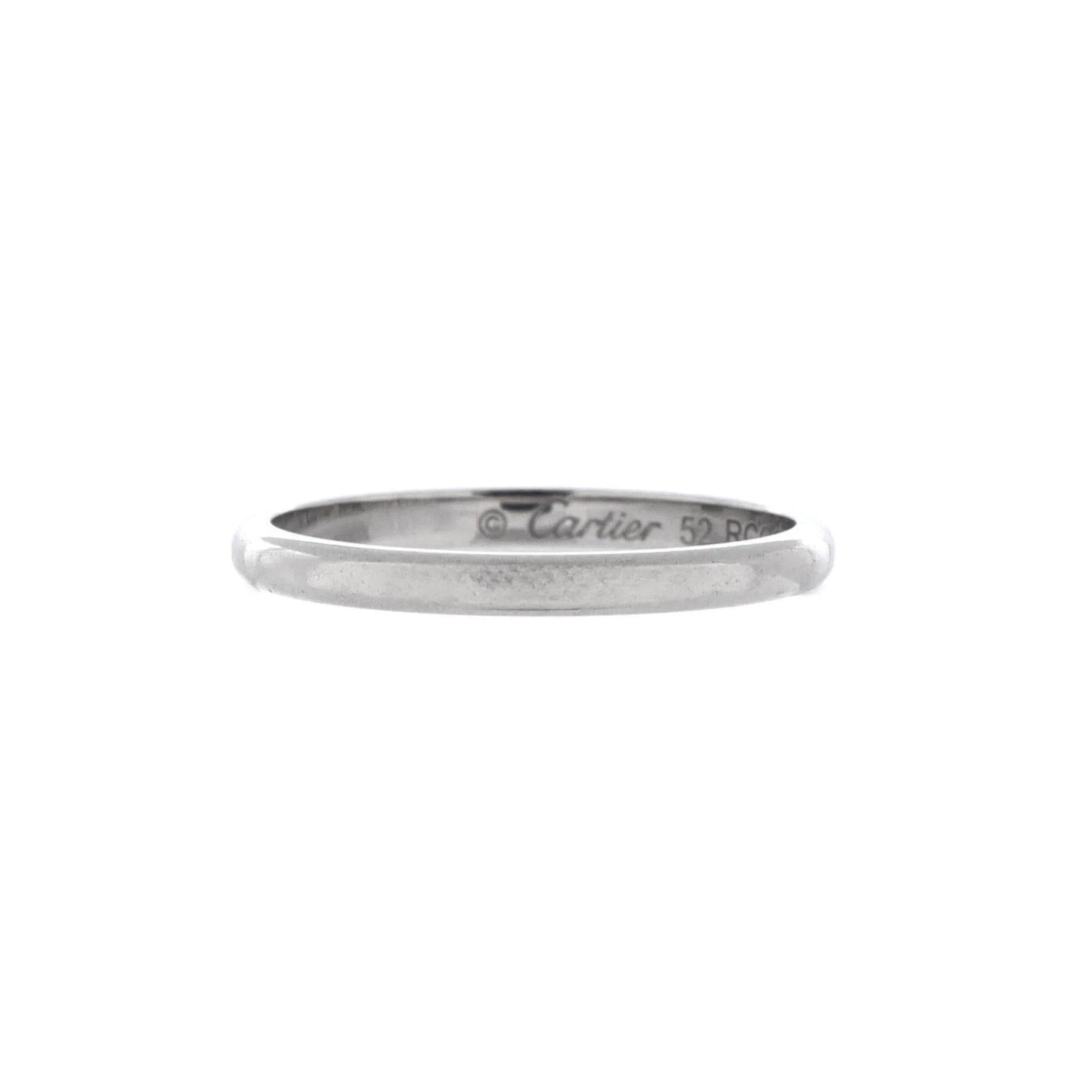 Cartier 1895 Wedding Band Ring Platinum 2Mm