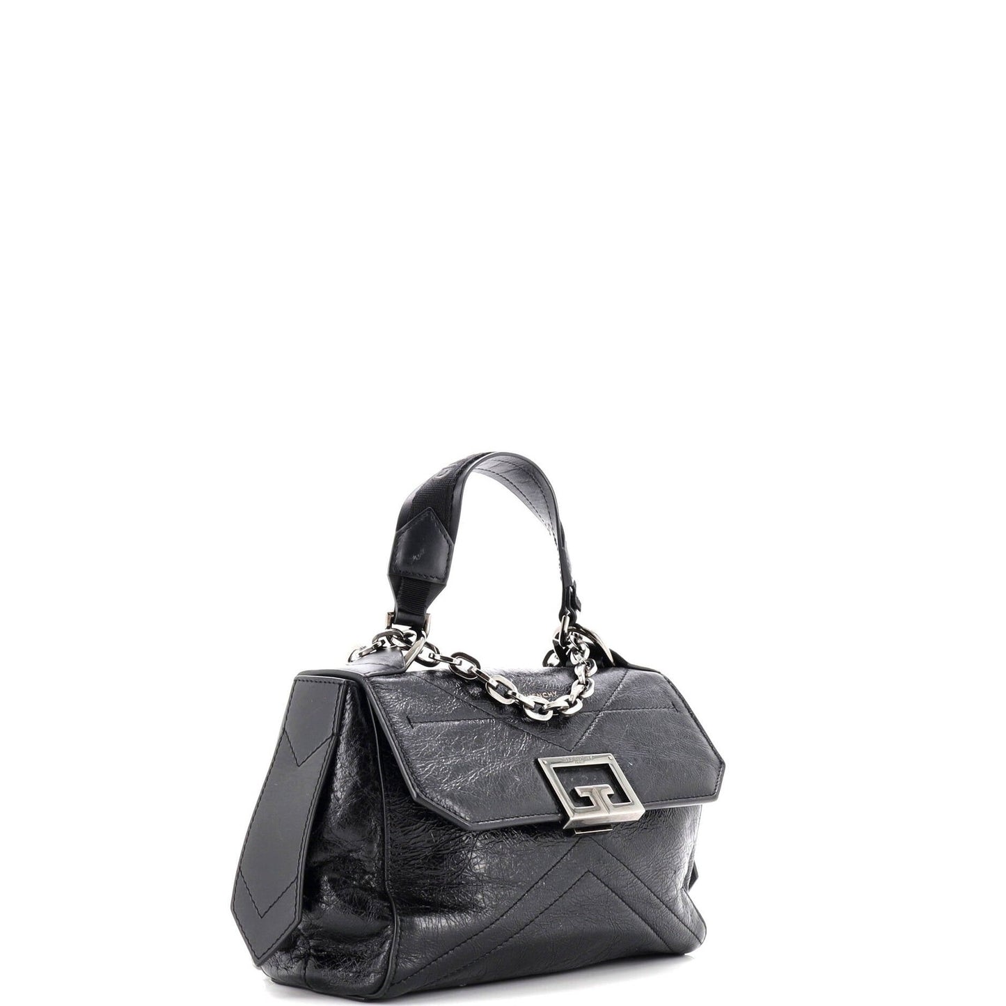 Givenchy Id Flap Bag Crinkled Glazed Leather Small