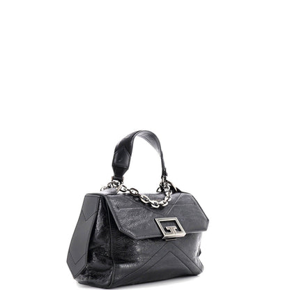 Givenchy Id Flap Bag Crinkled Glazed Leather Small