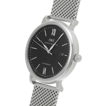 Iwc Portofino Automatic Iw356506 Black Men'S Used Watch #61130