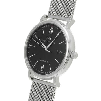 Iwc Portofino Automatic Iw356506 Black Men'S Used Watch #61130