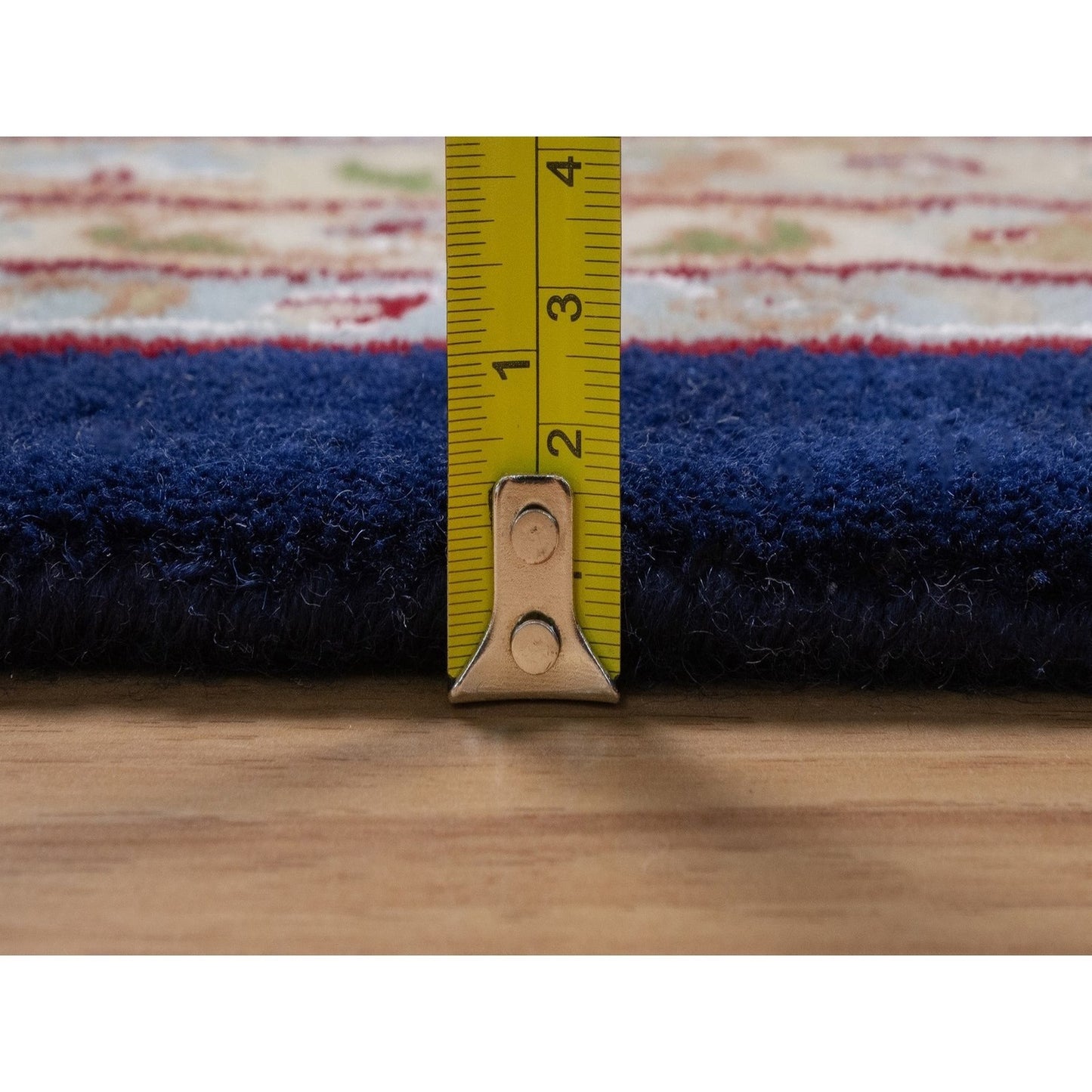 Polo Blue Wool & Silk Nain Hand Knotted Oriental Rug 11'7"x15'7