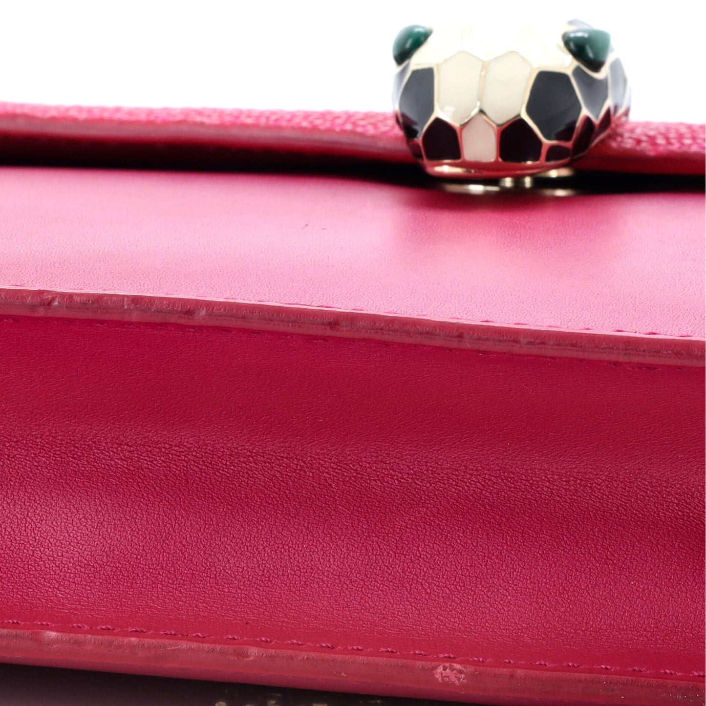 Bvlgari Serpenti Forever Square Shoulder Bag Leather And Stingray Small