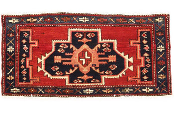 Handmade Vintage Tribal Geometric Oriental Rug