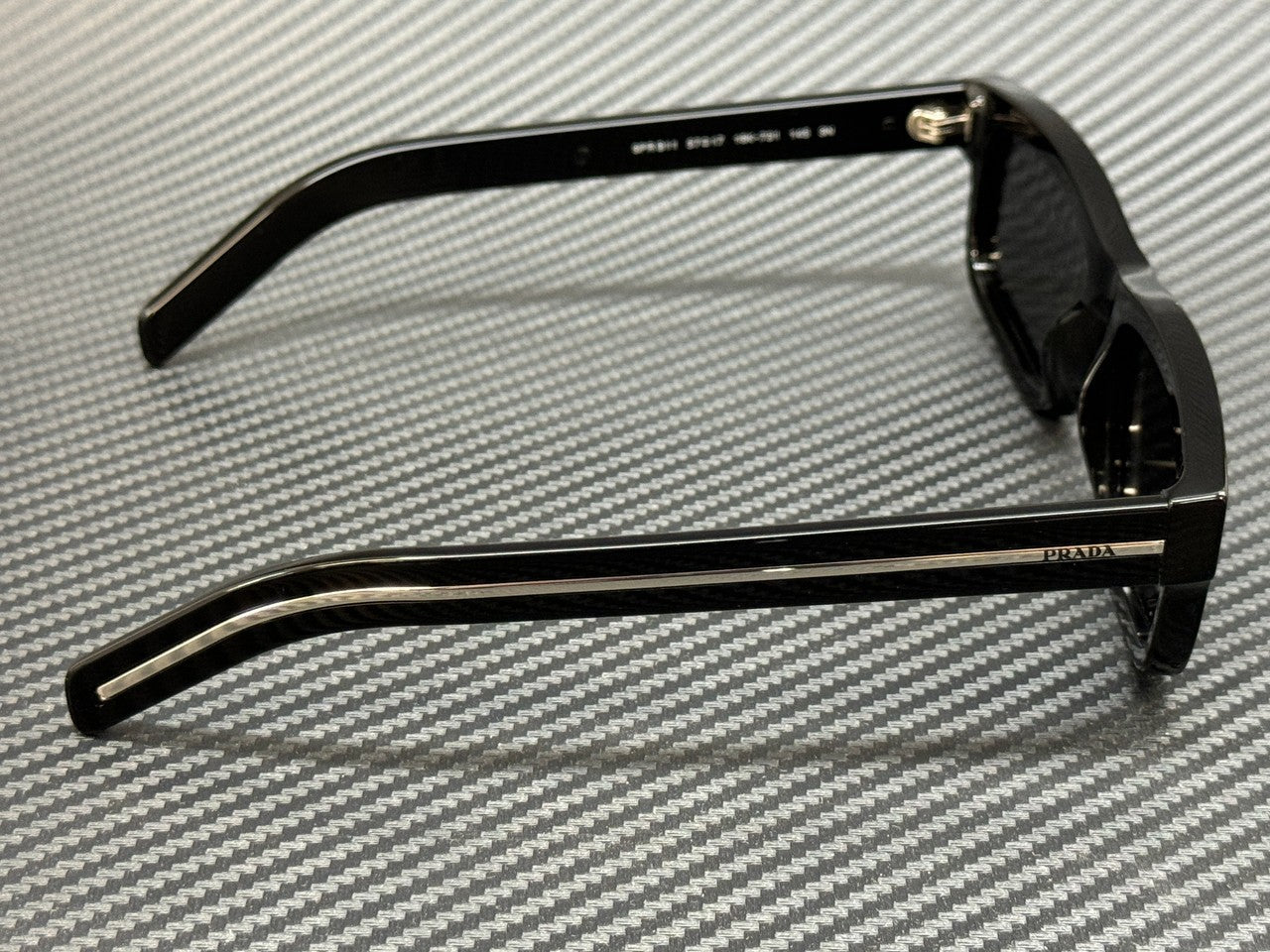 PRADA PR B11S 16K731 Black Dark Grey Men's 55 mm Sunglasses
