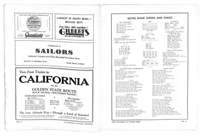 10/15/1932 Drake Vs. Notre Dame College Program