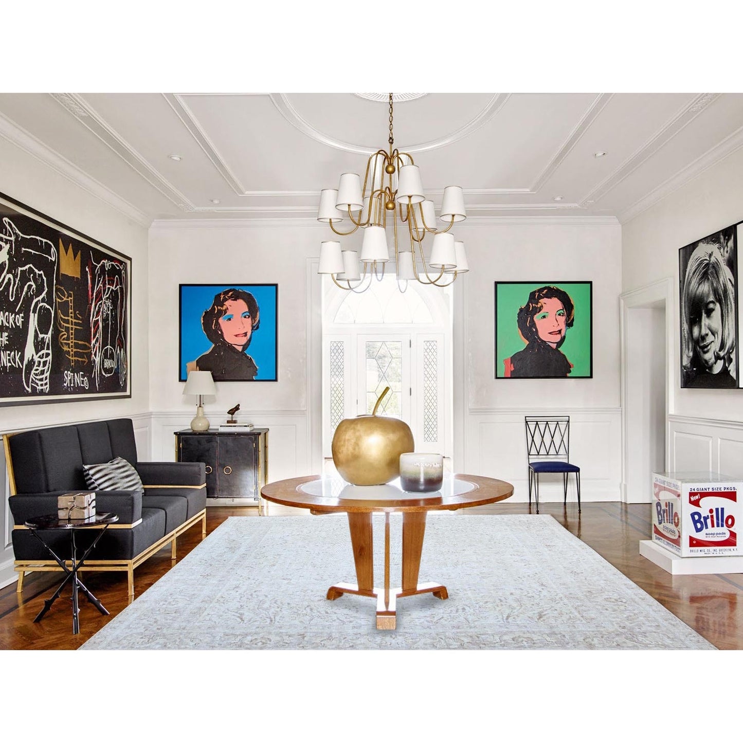 9'4"X12'1" Ivory Zoroastrian Hand Knotted Oriental Rug