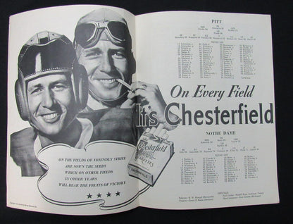 09/ 25/1943 Pitt Vs. Notre Dame College Program