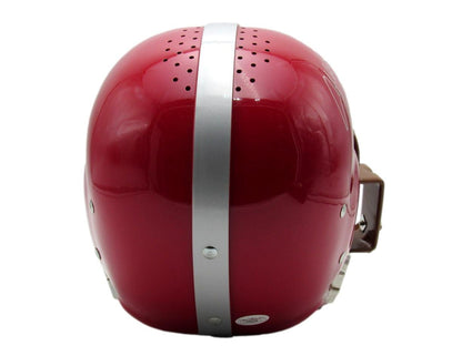 Y.A. Tittle Hof Signed/Inscr Full Size Rep Rk Suspension Helmet 49Ers Jsa 19856