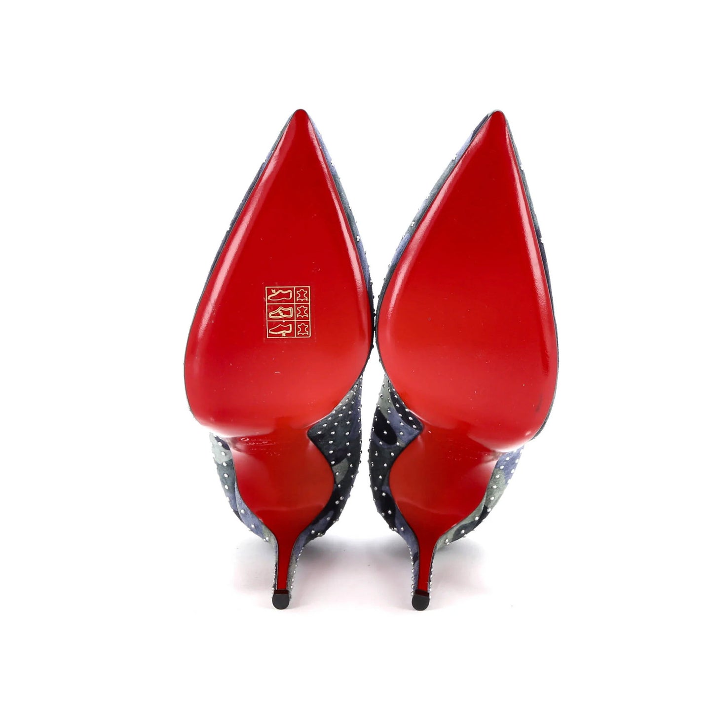 Christian Louboutin Women'S Kate Pumps Studded Printed Suede 100