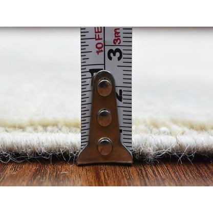 2'6"X19'4" Ivory Wool Hand Knotted White Wash Peshawar Xl Runner Rug