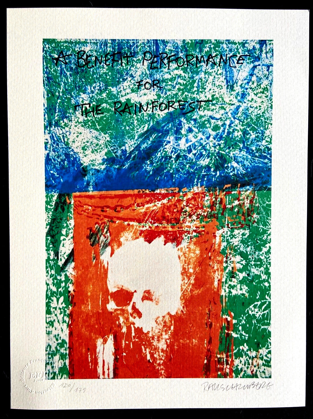 Robert Rauschenberg Lithograph Coa Numbered Certified Stamp