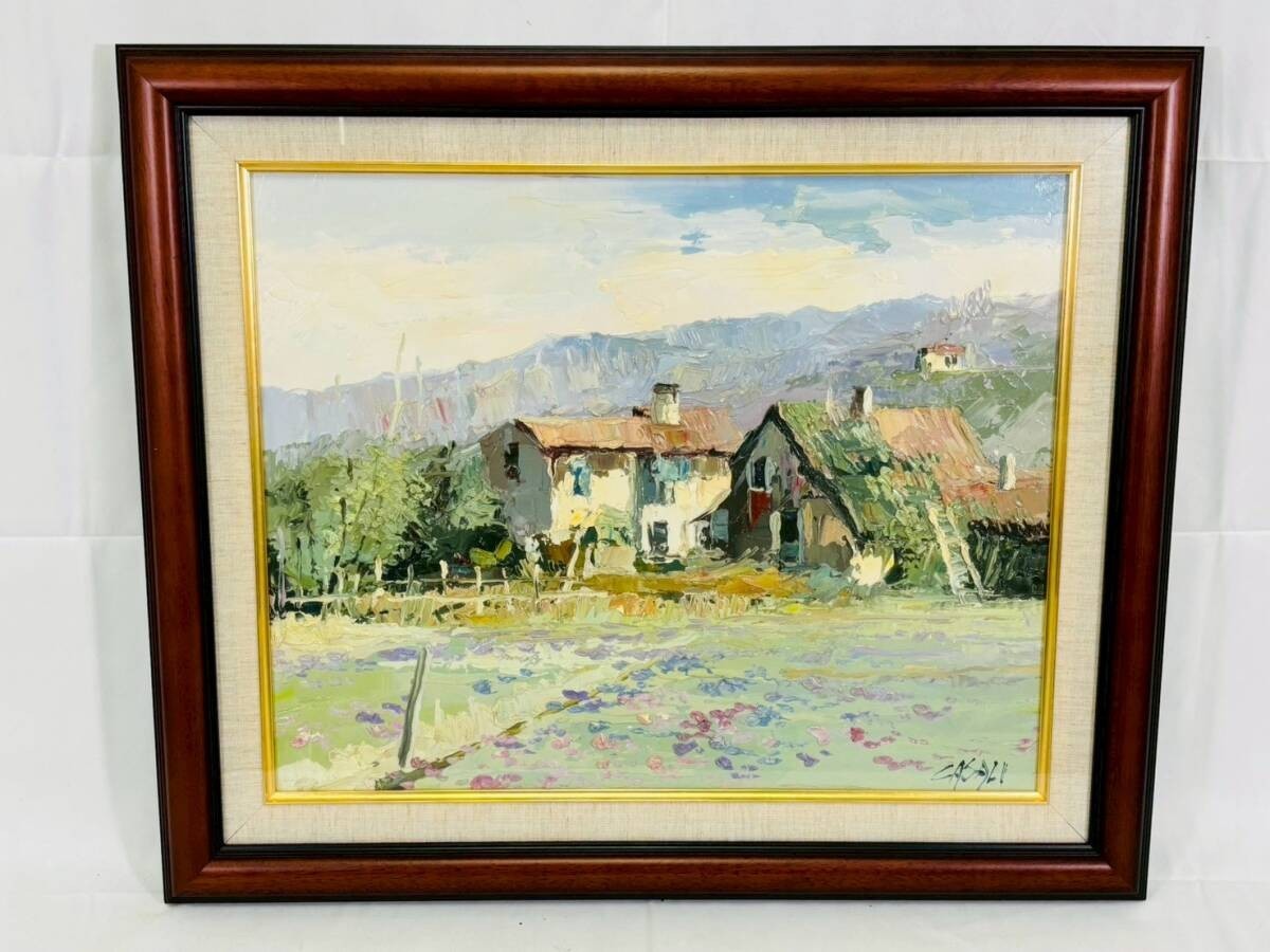 Giuseppe Casali Original Oil Painting Mountain Farmhouse Italy Landscape