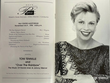 Toni Tennille Autographed Boca Pop'S Celebrity Program (Jsa)