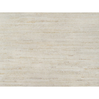 2'6"X11'10" White Wool Hand Knotted Modern Lori Buft Gabbeh Runner Rug