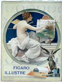 Original Vintage Poster Girl Artist By Francois Flameng For Figaro Illustre 1898