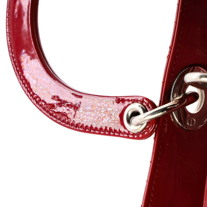 Christian Dior Vintage Lady Dior Bag Cannage Quilt Patent Large