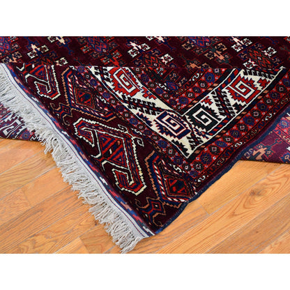 KPSI 6'7"x9'6" Red Vintage Turkoman Yomut Bokara Main Rug 300