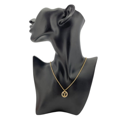 Louis Vuitton Louise By Night Gold Gp Rhinestone Necklace