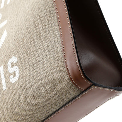 Celine Vertical Cabas Tote Printed Canvas And Leather Small