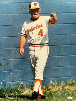 Earl Weaver Autographed 16X20 Baseball Photo (Jsa)