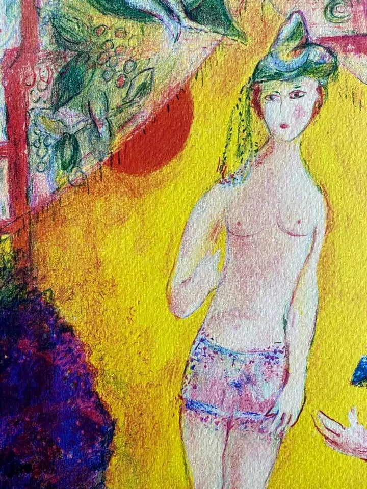 Marc,Chagall Lithograph Coa Original Signed Numbered Collection Stamp