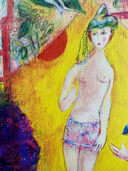 Marc,Chagall Lithograph Coa Original Signed Numbered Collection Stamp