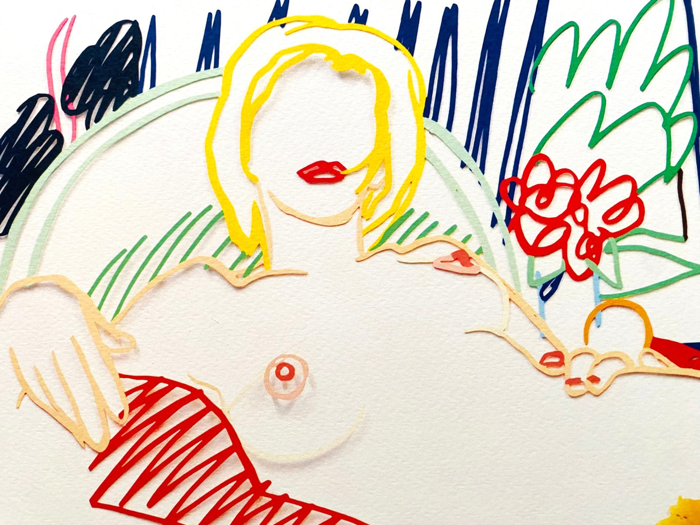 Tom Wesselmann Lithograph Handmade Coa Signed Op Numbered By Hand Ii