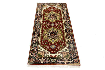 Geometric Heriz Serapi Oriental Rug Farmho Foyer