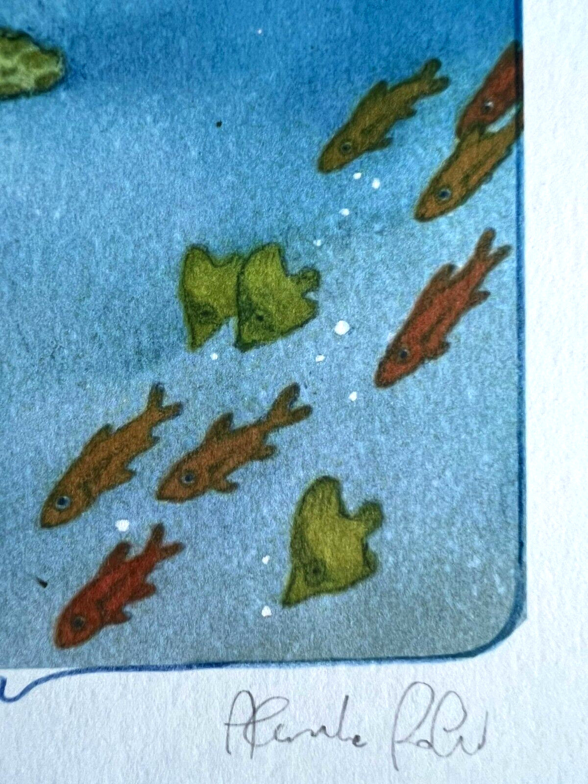 Alessandra Roberti Lithograph Tecnica Mista Pastello Firmata Numerata