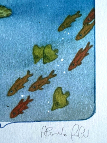 Alessandra Roberti Lithograph Tecnica Mista Pastello Firmata Numerata