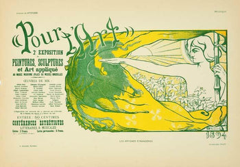 Original Vintage Poster Pour L'Art By Ottevaere For Affiches Etrangeres 1897