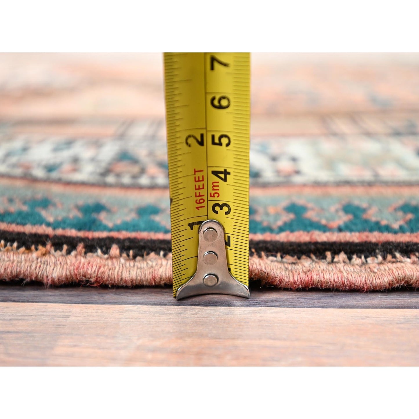 3'5"X10'2" Brown North West Zoroastrian Hand Knotted Wide Long Runner Rug