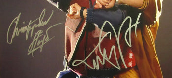 Michael J Fox/Christopher Lloyd Sign/Auto 16X20