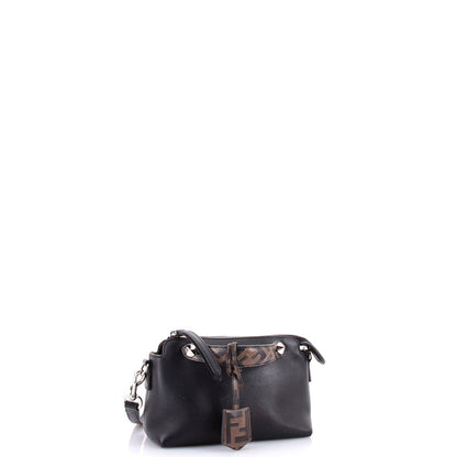 Fendi By The Way Satchel Leather With Zucca Embossed Detail Mini