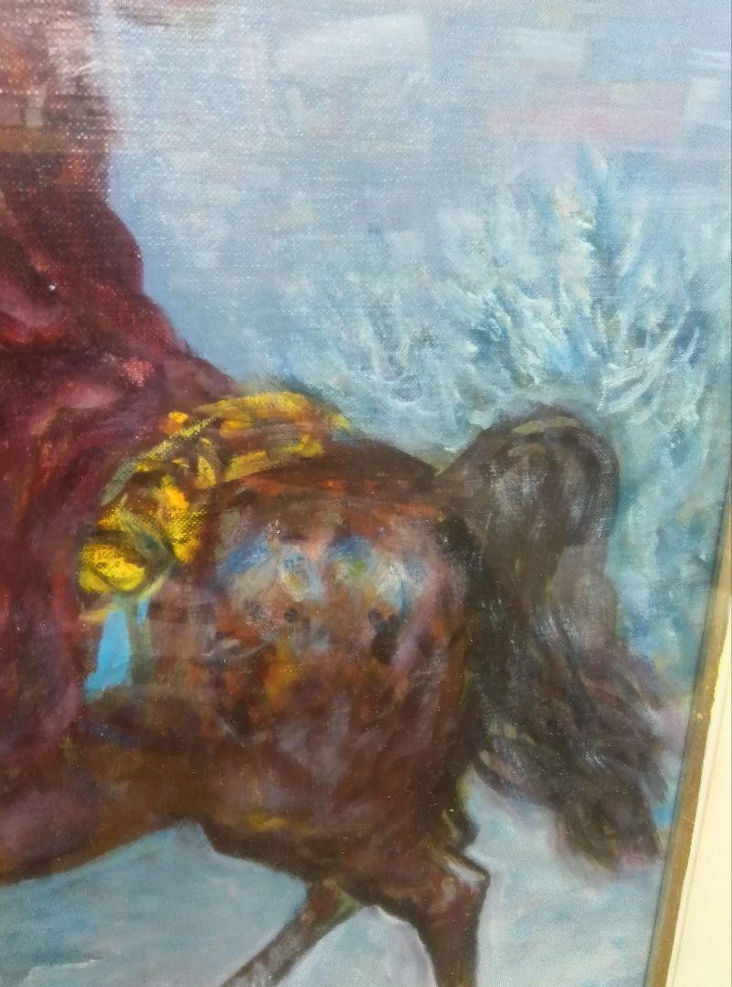 Giovanni Francesco Gonzaga Original Oil Painting "Buttero" Horse & Rider Signed