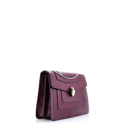 Bvlgari Serpenti Forever Square Shoulder Bag Leather Large