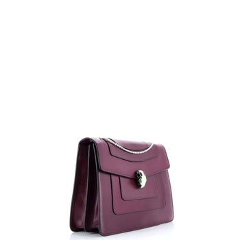 Bvlgari Serpenti Forever Square Shoulder Bag Leather Large