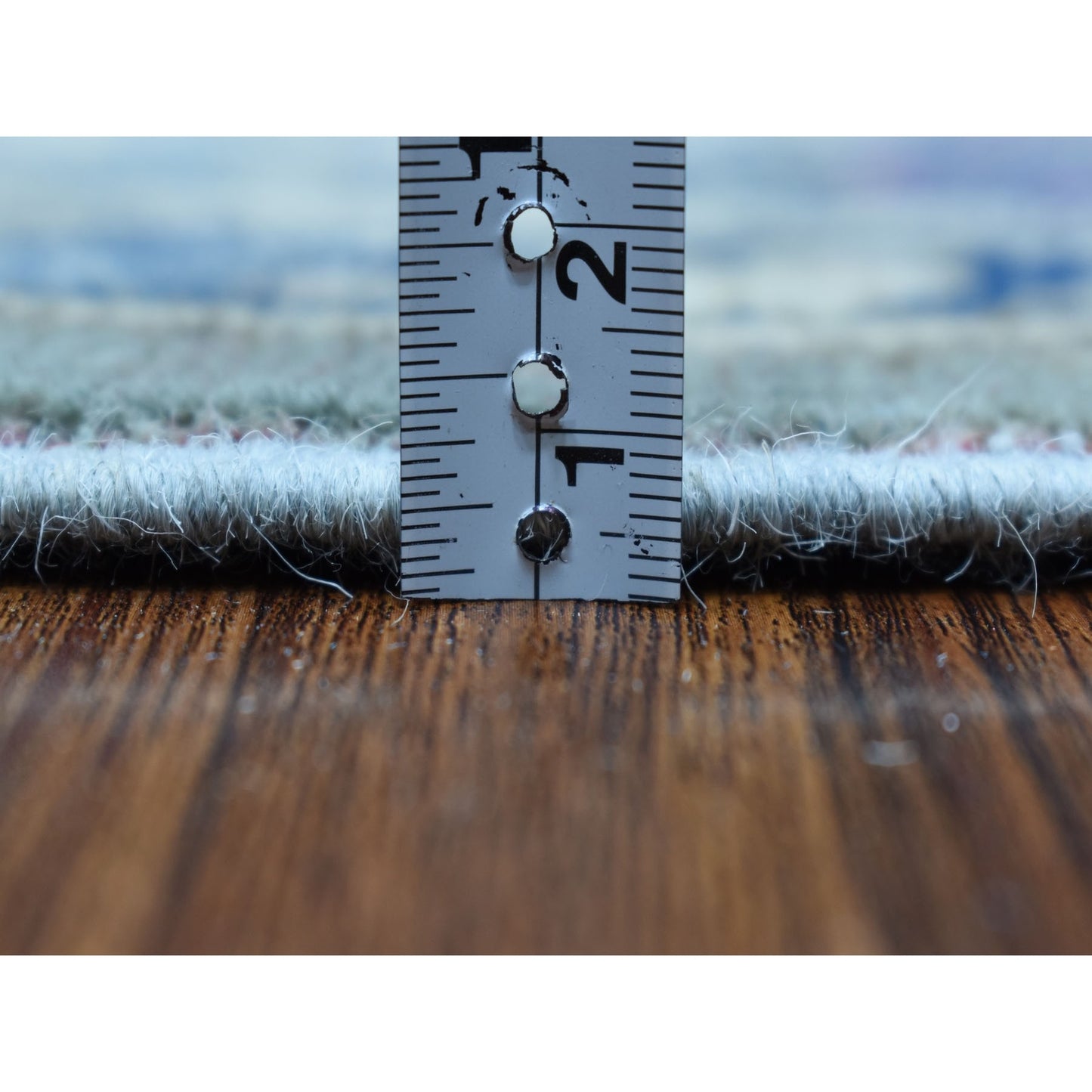 3'10"X5'9" Colorful Gray Fusion Kazak Pure Wool Hand Knotted Oriental Rug