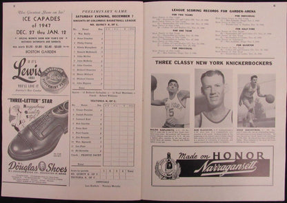 Vintage 1946 Boston Celtics Vs. New York