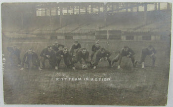 1911 Univ. Of Pittsburgh Football Pitt Panthers Team In Action Postcard 136377